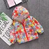 Printemps coton bébé filles manteau passer trois fleurs sucettes dot veste cardigan enfants enfants vêtements automne 211011