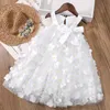 Princesa Dress Festa de Aniversário Vestido De Bebê Fantasia Doces Bolo Crianças Borboleta Decoração Vestido Adequado Para Meninas 2-8 Anos q0716