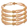 Bracelet 4pcs / lot Africain Dubai Gold Color Bracles pour femmes filles nigérianes de bijoux de mariée italienne bracelets accessoires de mariage