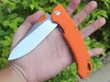 Top quality Flipper Folding Knife 8Cr14Mov Satin Drop Point Blade G10 + Stainless Steel Handle Ball Bearing Fast Open Knives 2 Handles Colors