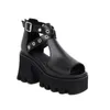 Dress Shoes Women 'S Sandals Platform Punk Style Summer Party Increased Thick Heel Street Fashion Trend Metal Buckle Bottom