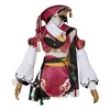 Anime Genshin Impact Yanfei Game Suit esteticism Uniform Yan Fei Cosplay Costume Halloween Party Outfit For Women 2021 New Y0903