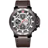 NAVIFORCE Luxus Marke Herrenmode Sport Uhr Männer Leder Chronograph Quarz Armbanduhr Automatische Datum Männlich Relogio Masculino 210517