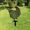 Statue de poulet en acrylique, Art de cour ajouré, coq, animaux, Silhouette, décor, décorations de jardin