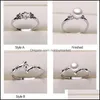 Jewelry Settings Pearl Ring 925 Sliver Rings For Women 20 Styles Mix Diy Adjustable Size Christmas Gift Statement 2021 Drop Delivery Vxzyn