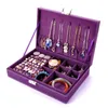 NEW Fashion Style Leather Jewelry Storage Box Woode Storage Box For Girls,Necklace Rings Etc Makeup Organizer,boite 2150 V2