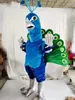 Costume della mascotte dei pavoni blu di Halloween Personaggio dei cartoni animati di alta qualità Personaggio a tema per adulti Taglia Natale Carnevale Festa di compleanno Vestito da esterno