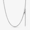 100% 925 Sterling Silver Rolo Chain Necklace Fit European Pendants and Charms Fine Wedding Jewelry Gift