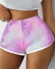 women tie dye shorts