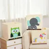 13 Inch Cube Oxford Fabric Storage Boxes Washable Animal pattern Kids Toys Basket Bins Closet Organizer Shelf Cabinet Bookcase 211102