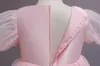 2024 paljetter rosa en linje blommor flickaklänningar o nacke fest barn prom prinsessan tävling kväll klänningar första heliga nattvards födelsedag för bröllop kocktail klänning