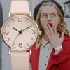 Hele Koreaanse mode dames eenvoudige digitale riem horloge waterdichte link228v