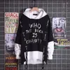 Mode Japanse Letter Print Tops Grappige Fleece Harajuku Hoodies Cool Japan Stijl Hip Hop Casual Sweatshirts Streetwear Mannes Y0816