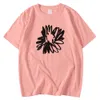 Grote maat heren T-shirt Fashion Vintage Tee Shirts Bloem Zwart Chrysanthemum Afdrukken Kleding Normale Mouwen T-shirts Man Y0809