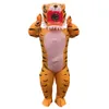 Disfraz de muñeca de mascota Disfraz inflable de tigre divertido para hombres, mujeres, adultos, traje de Halloween, disfraces de fiesta de Navidad, ropa de animales de rendimiento