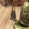 Decorative Objects & Figurines Vintage Dragon Bell Decoration Buddhist Ornaments Good Luck Bronze Lock Monk Home Office Artwork