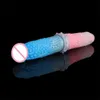 Nxy Dildos 1pc New Colorful Whole Body Granular Double Head Dildo Soft Liquid Silicone Anal Plug Sex Toys for Women Lesbian Products 0105