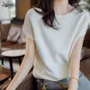 Solide Harajuku Chemise blanche Femmes Tops Blouses Mode coréenne Été Coton Dames O-Cou Vêtements pour femmes 14655 210521