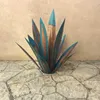 Creative Tequila Iron Decoration DIY Metal Agave Artificial Plants Wrought Iron Ornaments Outdoor Yard Art Sculpture 210624