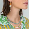 Freundschaft Bohemian Boho handgemachte verstellbare mehrfarbige Glasperlen Süßwasserperlen MAGNOLIA HALSKETTE Frauen Schmuck Sommer Halsreifen