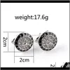 & Tie Clasps, Tacks Jewelry Drop Delivery 2021 Gentleman Diamond Cufflinks Round Business Suit Shirt Cuff Links Button For Men Fashion Jewelr