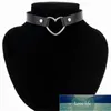 Meajoe модно сексуальное панк готическое кожаное сердце шипованное колье ожерелье старинные шарм круглые ожерелья женские ювелирные изделия подарок