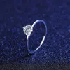 CZCITY Small Simple 0.5ct -Diamond ring for Women Engagement Birthday Gifts 925 Sterling Silver Fine Jewelry MSR-016 211217