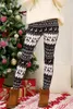 Sonbahar Kış Kadın Tayt Rahat Kar Tanesi Noel Geyik Baskı Ince Dipleri Uzun Pantolon Bayan Sweatpants Artı Boyutu Pantolon 210507