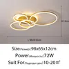 Gold LED Ceiling Lights Ultra Thin For Bedroom Dining Room Villa Studyroom Indoor Decorative Lighting Lamps AC90-260V Fixtures