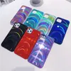 Rainbow Pattern Phone Fodral TPU + PC + Akryl Mobiltelefoner Case Cover för iPhone 13 12 Mini 11 Pro Max X XS XR 7 8 Plus Samsung S20 S20fe S21