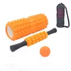 Resistance Bands 33cm Crescent Wolf Tooth-Shaped Foam Roller Massage Stick Ball Suit Hollow Pilates Yoga Shaft Sets