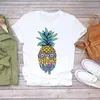 Kvinnor 2021 Summer Ananas Funny 90-talets kvinnliga grafiska kvinnliga tee t-shirt Söt söt fruktkamisor t-shirts topp t-shirt kvinnors