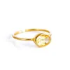 ANELLO VERMEIL GOLD SET OLO CETRINE Oval