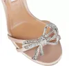 2022 Night Dressing Babe Crystal Bows Embellished Sandals Shoes Perfect Lady High Heels Party Wedding Gladiator Sandalias EU35-42