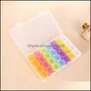 Storage Boxes & Bins Home Organization Housekee Garden 28 Grids Transparent Colorf Jewellery Box Removable Dividers Nail Art Rhinestone Diam