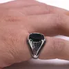 Garantido 925 Anéis de Prata Jóias de Luxo para Homens e Mulheres Com Zircon Pedra Retro Anéis Vintage em Fijne Sieraden