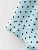 Zevity women fashion polka dot print ruffles Shorts ladies elastic waist bow tied casual shorts pantalone cortos P825 210603