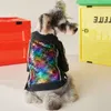 Autumn Winter Dog Apparel Fashion Sequins Pet Denim Jacket Outdoor Personality Casual Puppy Coat for Teddy Bichon Schnauzer