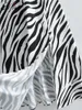 H.SA Women Vintage Zebra Striped Print Loose 1-Line OFF Shoulder Strap Ladies Backless Dress Vestido 210417