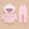 Piumino per bambini tuta per bambini Toddler Girl Boy Clothes Coat pantaloni 2 pezzi Winter Outfit Suit Warm Baby Tuta Set di abbigliamento 211203