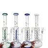 Unique Straight Tube Hookahs Inline Perc Glass Water Bong Ice Pinch Fab Egg Style Rigs Dab Oil Bongs Water Pipes 14mm Female Joint Hookah with Bowl WP2161