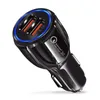 QC 3.0 Quick Car charger Dual usb ports 6A Power adapter fast adaptive cars chargers for huawei xiaomi iphone 12 mini samsung s8 note 8 gps tablet with Retail Package