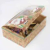 22/18cm Paper Gift Boxes Christmas Present Muffin Snacks Packaging Box Paper Xmas Snowman Santa Claus Box with Greeting Card 211108