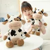 Mignon Cow Doll Plush Toy Cartoon Mignon Down Down Cotton rempli bébé Jugutes Ni? A pluszaki Christmas Gift Holiday 210728