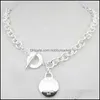 Hängsmycke halsband hänger smycken design kvinna sier tf stil halsband kedja s925 sterling nyckel hjärta kärlek ägg märke charm nec h0918 droppe
