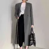 [EWQ] Korea Chic Casual Trend Kobiety V-Neck Single-Breasted Fashion Minimalistyczny długi rękaw Blazer Top Jesień 16E2449 211122