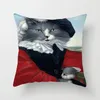 創造的な枕漫画猫のアニメの枕ケース桃の皮のモダンなミニマリスト枕家のベッドサイドクッション背もたれの背景カバーAmazonはカスタマイズできます