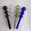 Glass Hand Straw Dab Pipe Rig Stick 15cm/20cm Oil Burner Smoking Accessories Dotted Pipes 12 Styles For Hookahs Water Bongs Mouthpiece