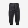 Giappone Style Black Jeans Pantaloni da uomo Matita Jeans Jeans Harajuku Denim Harem Pantaloni maschili Elastico Elastico Gamba Apertura Pantaloni Neri Moda 210603