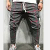 autumn and winter running pants Men Fashion Slim Pants Comfortable Stretch Striped Plaid Pants for gym jogging trousers T200326